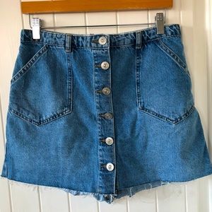 Urban Outfitters • Denim Skirt • Buttons • 28